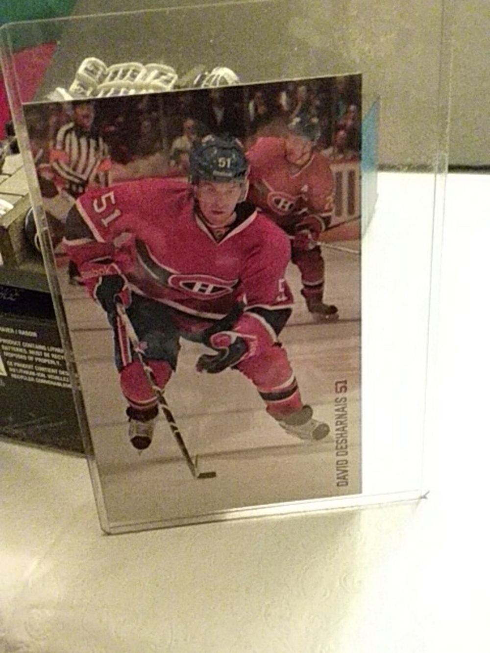 NHL David Desharnais Hockey Card - Red and Blue